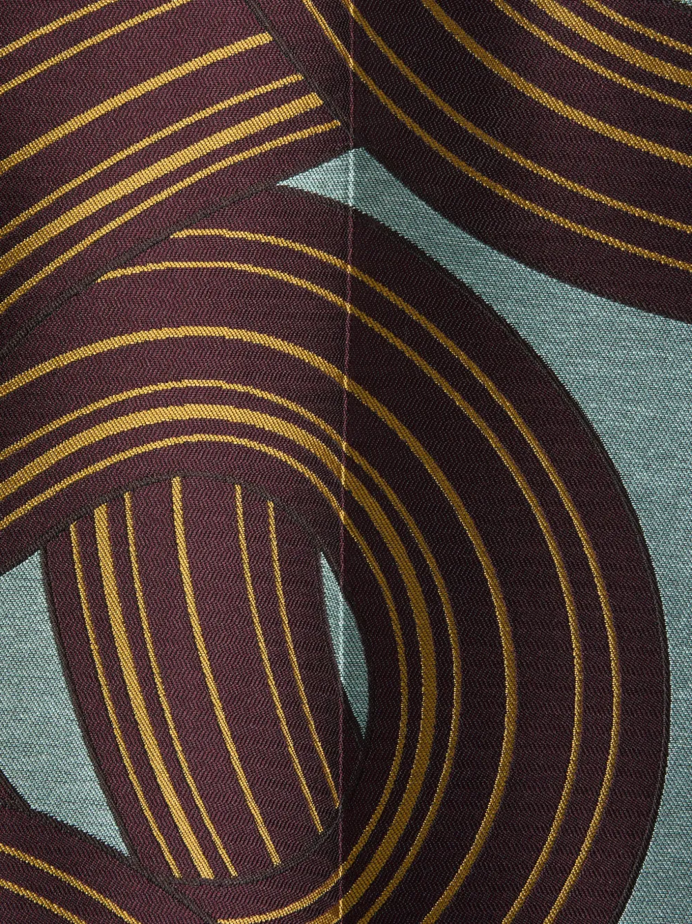 La Doublej Hendrix Cropped Jacquard Straight-leg Pants In Multi