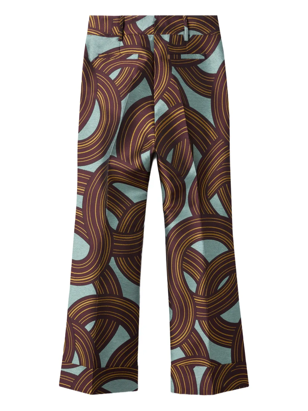 La Doublej Hendrix Cropped Jacquard Straight-leg Pants In Multi