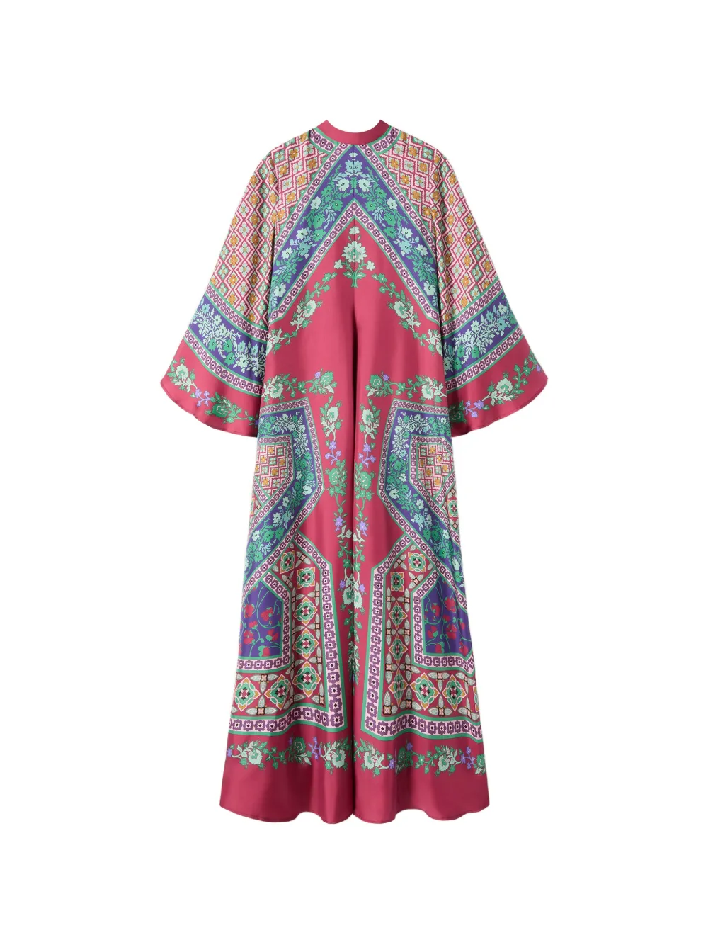 La DoubleJ Magnifico floral pussy-bow maxi dress