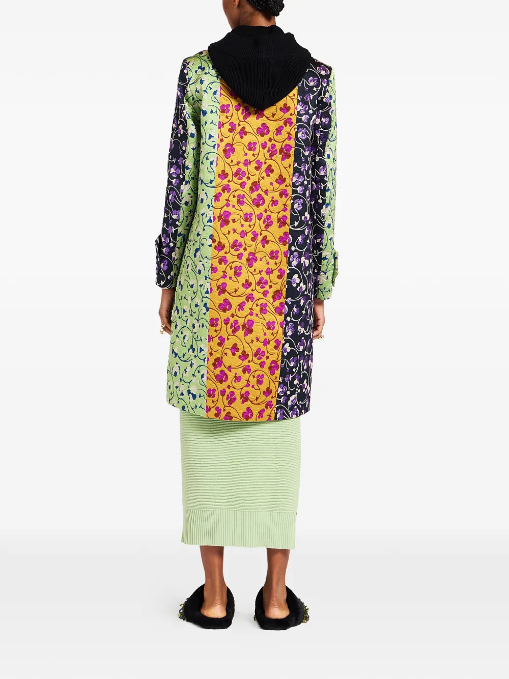 La DoubleJ Precious jas met bloemenprint Groen