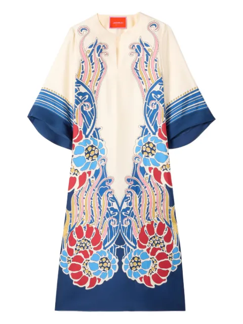 La DoubleJ The Kaftan floral midi dress