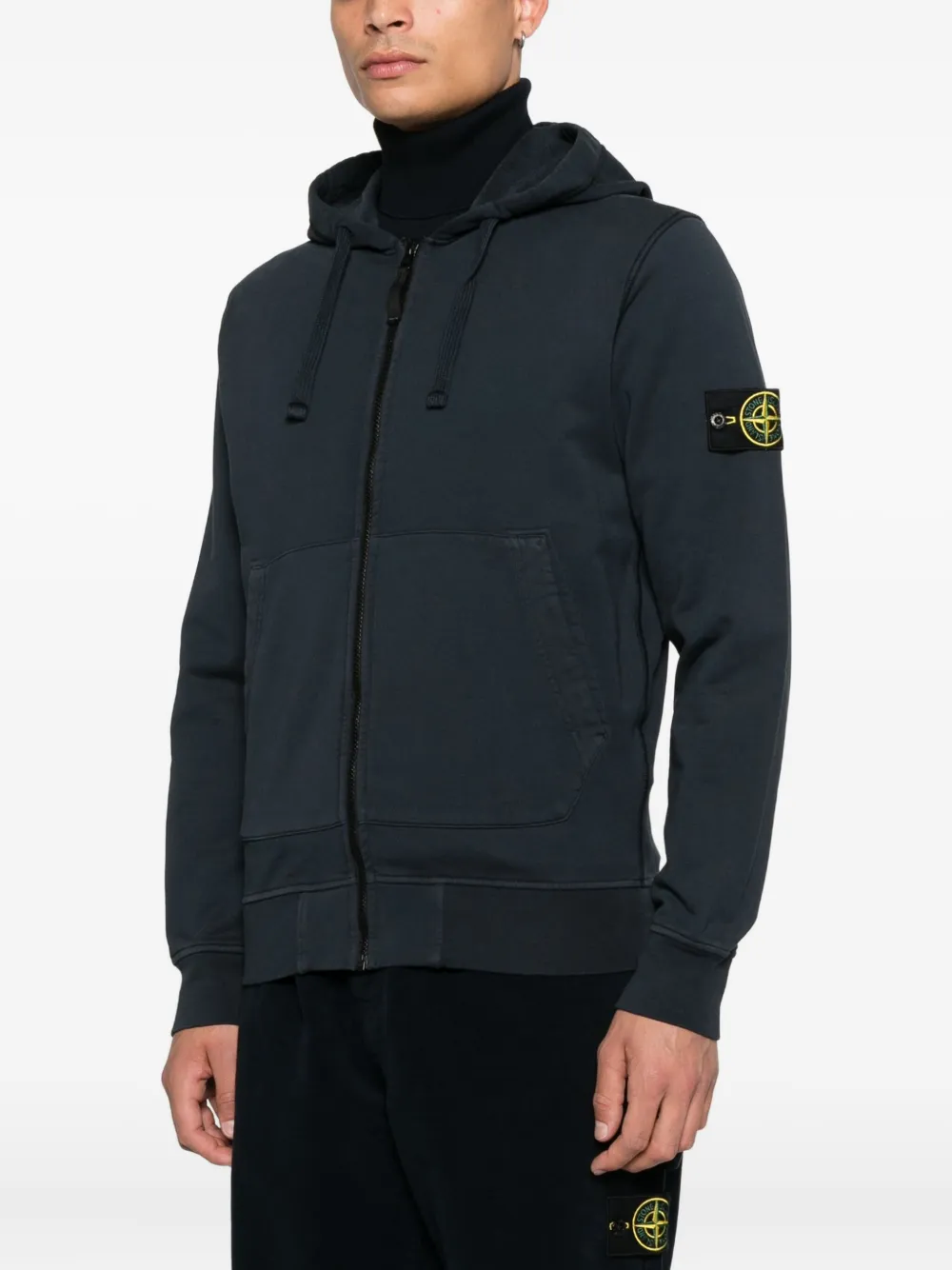 Stone Island Hoodie met rits Blauw