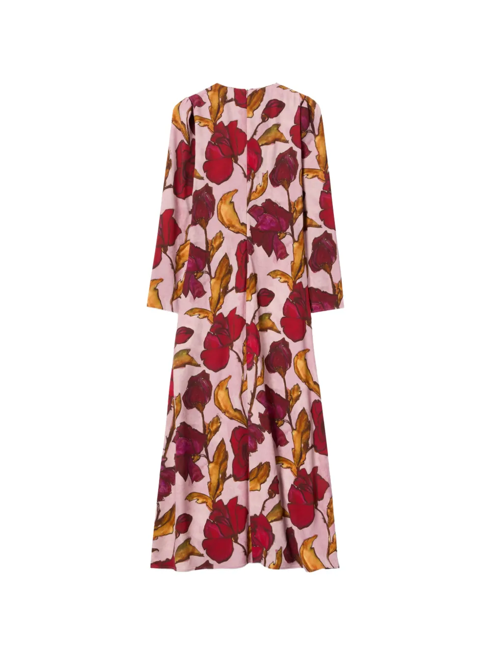La DoubleJ Maxi-jurk met bloemenprint en lange mouwen Roze