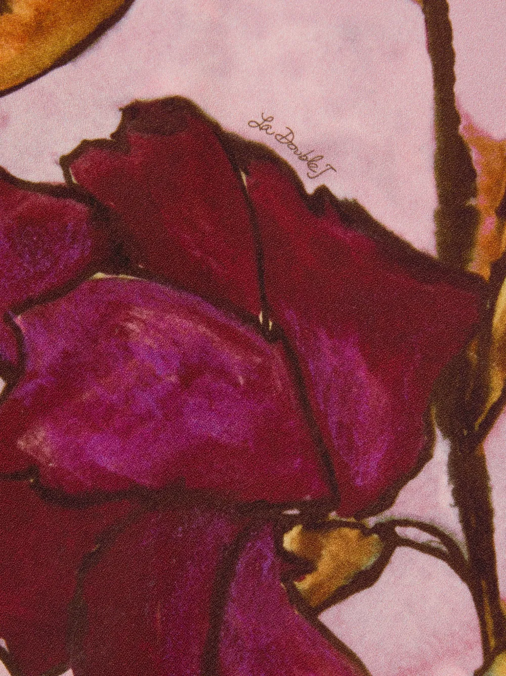 La DoubleJ Maxi-jurk met bloemenprint en lange mouwen Roze