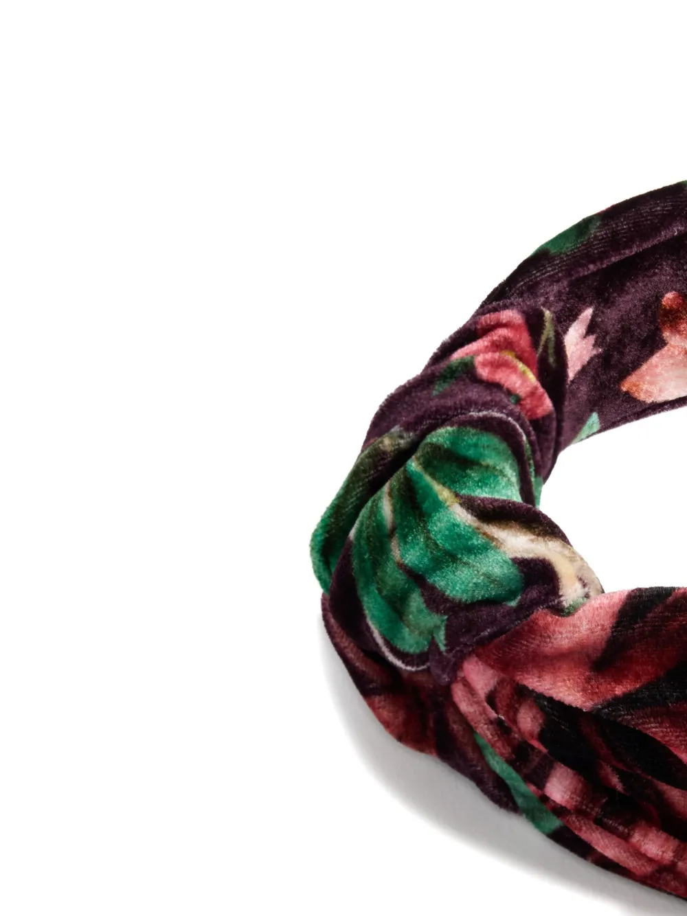 La DoubleJ Love geknoopte haarband met bloemen Paars