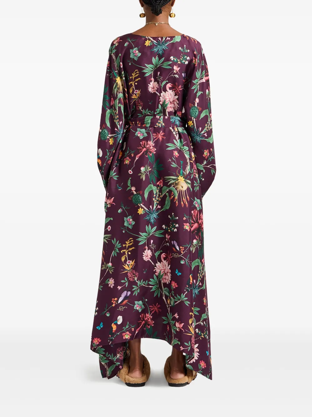La Doublej Floral-print Midi Dress In Multi