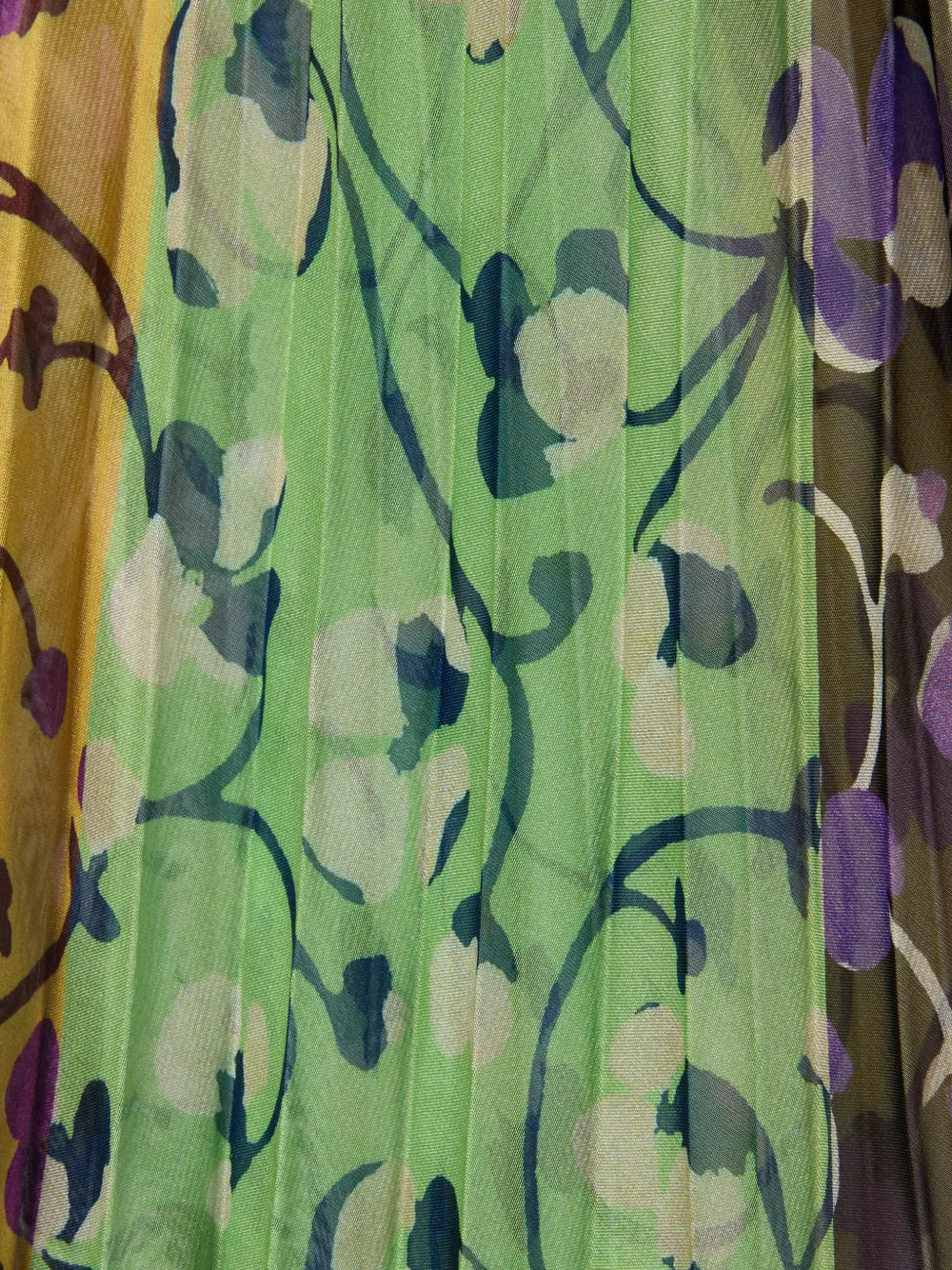 La DoubleJ Angel geplooide maxi-jurk met bloemenprint Groen