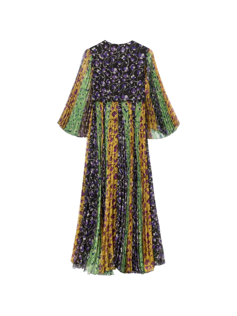 La DoubleJ Angel geplooide maxi-jurk met bloemenprint Groen