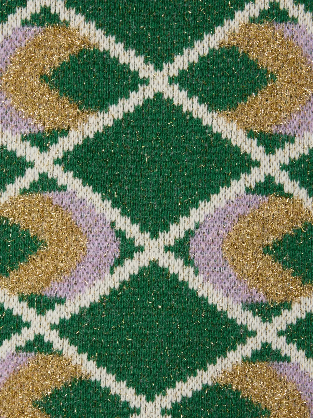 La Doublej Half-light Argyle Top In Green