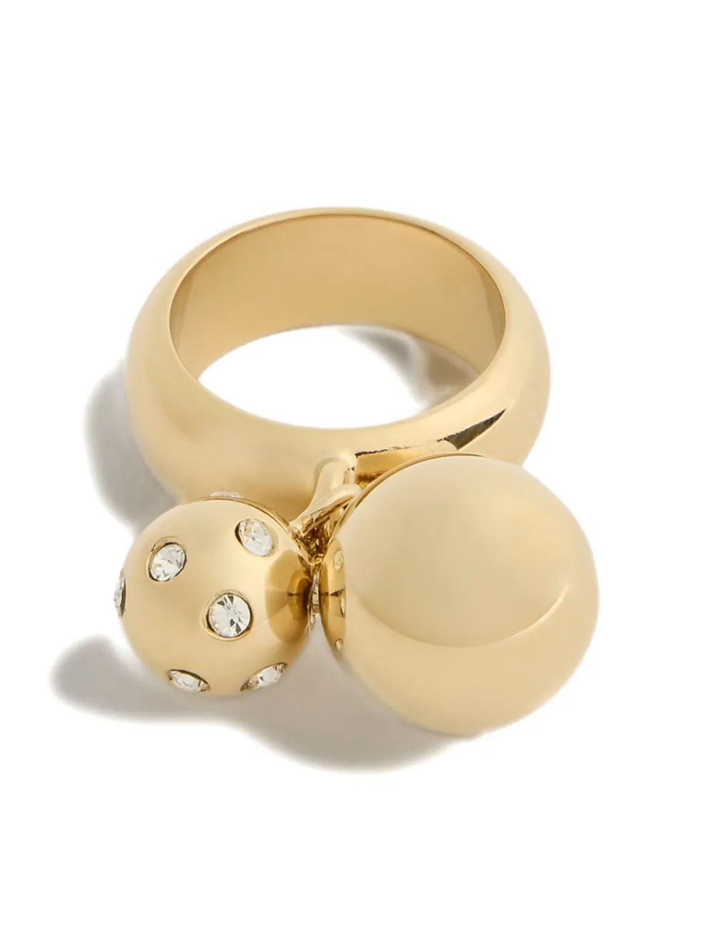 La DoubleJ Sphere verfraaide ring - Goud