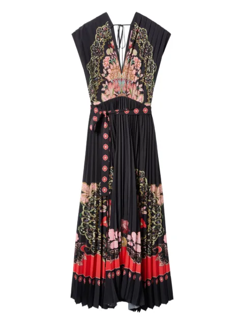La DoubleJ Accordion floral-print maxi dress