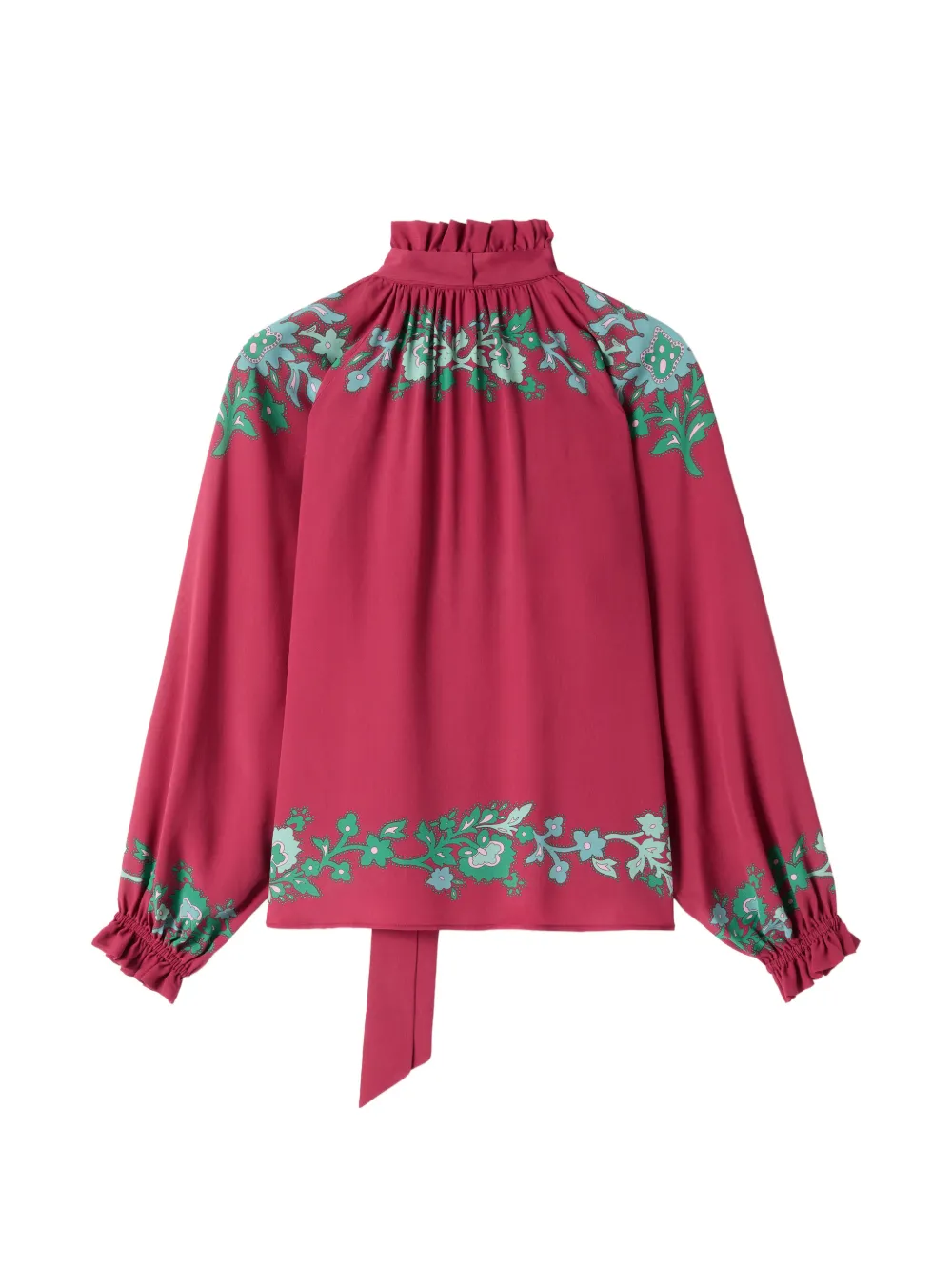 La DoubleJ Cerere blouse met bloemenprint en ruches Rood