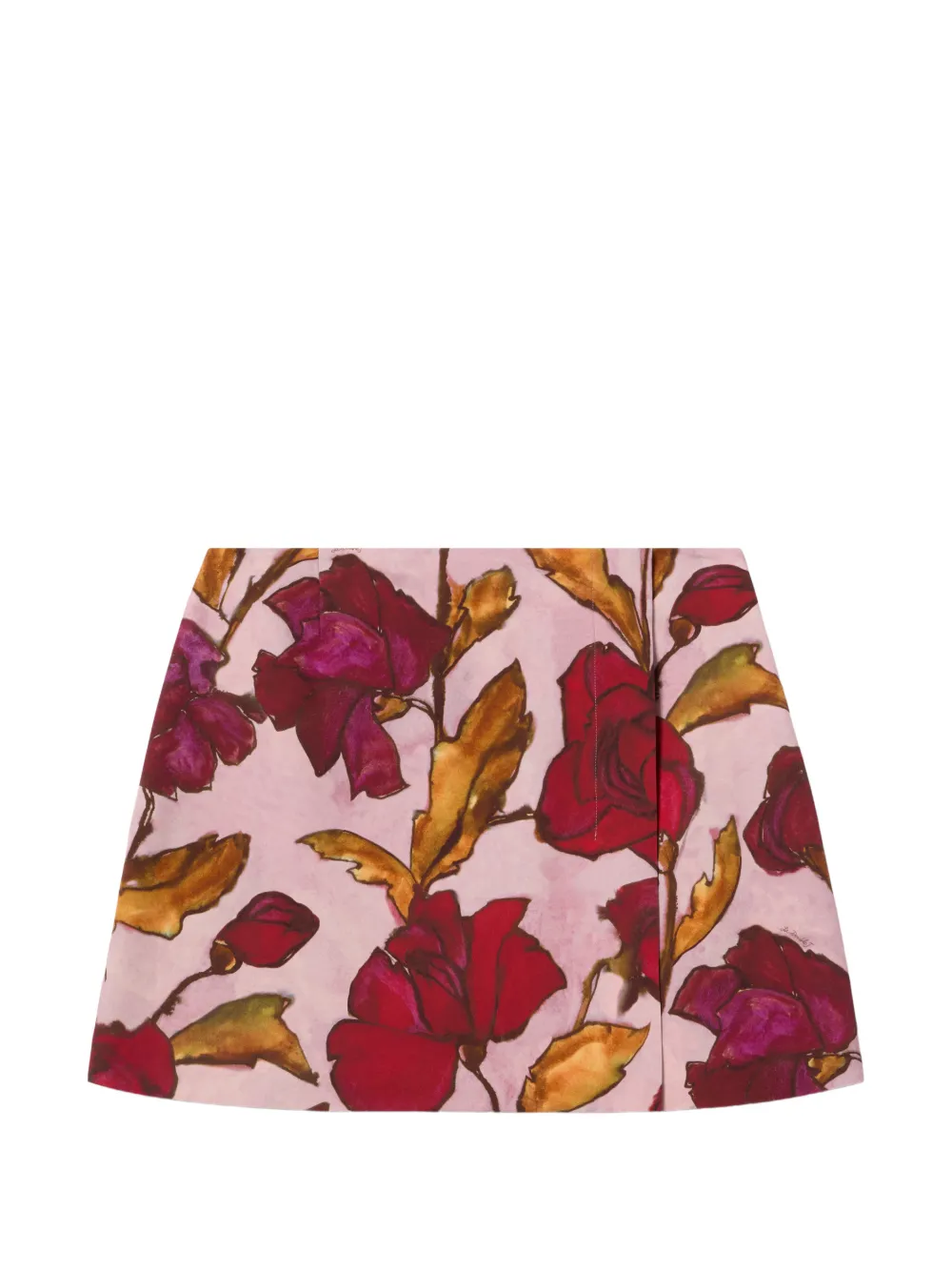 La DoubleJ Mini-rok met bloemenprint Roze