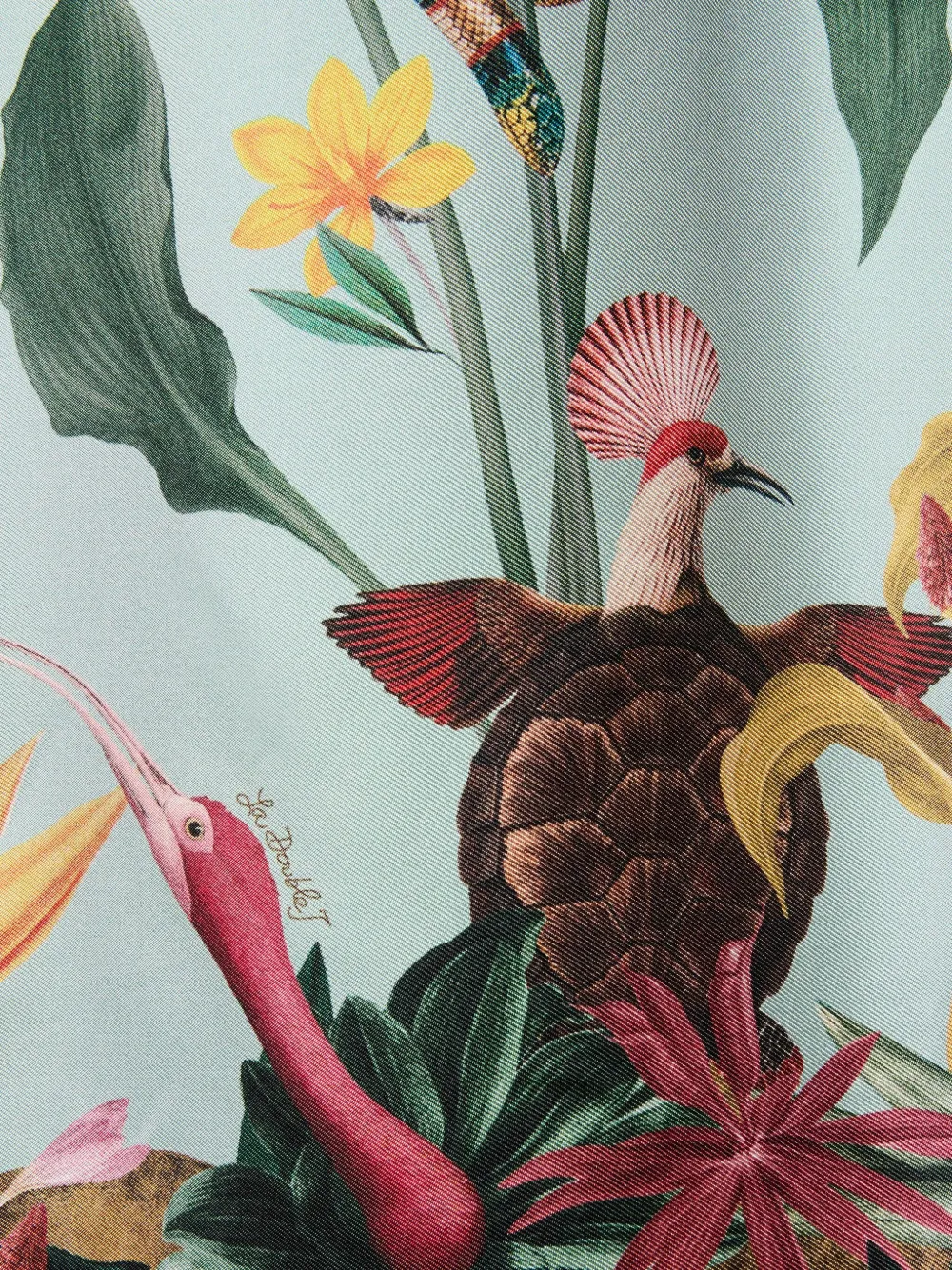 La Doublej Floral Pallazzo Pants In Green