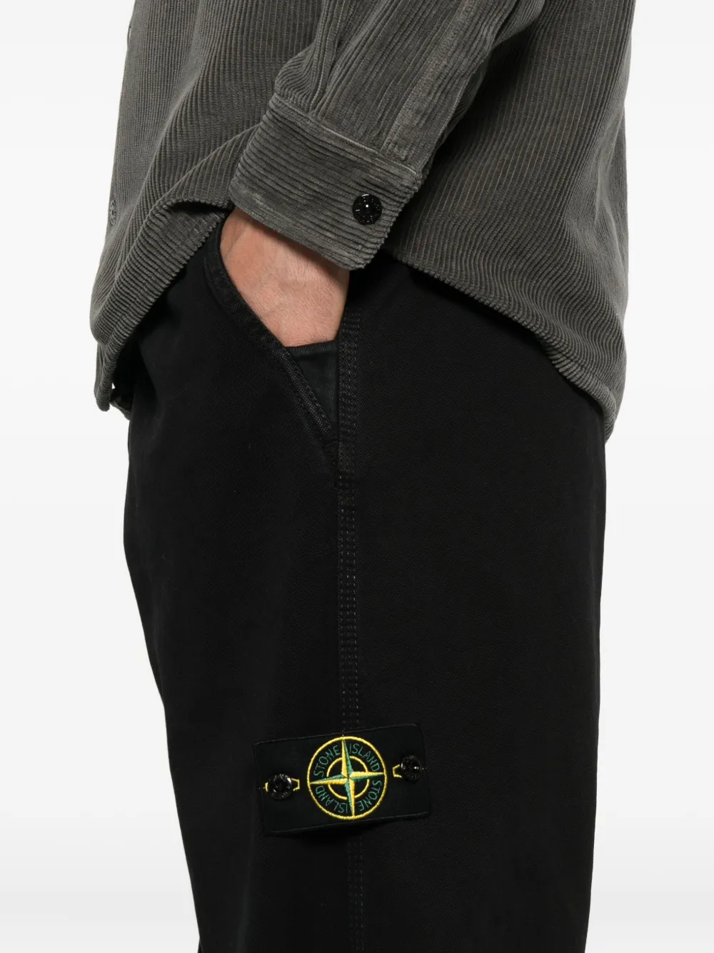 Stone Island Trainingsbroek met logopatch Zwart