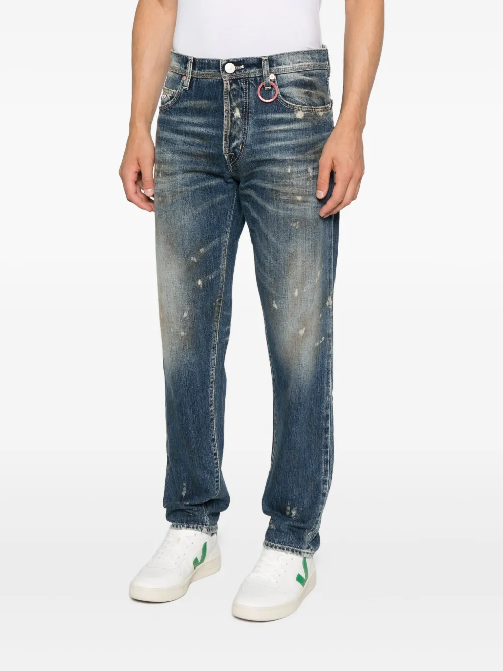 Sartoria Tramarossa Dante gerafelde broek Blauw