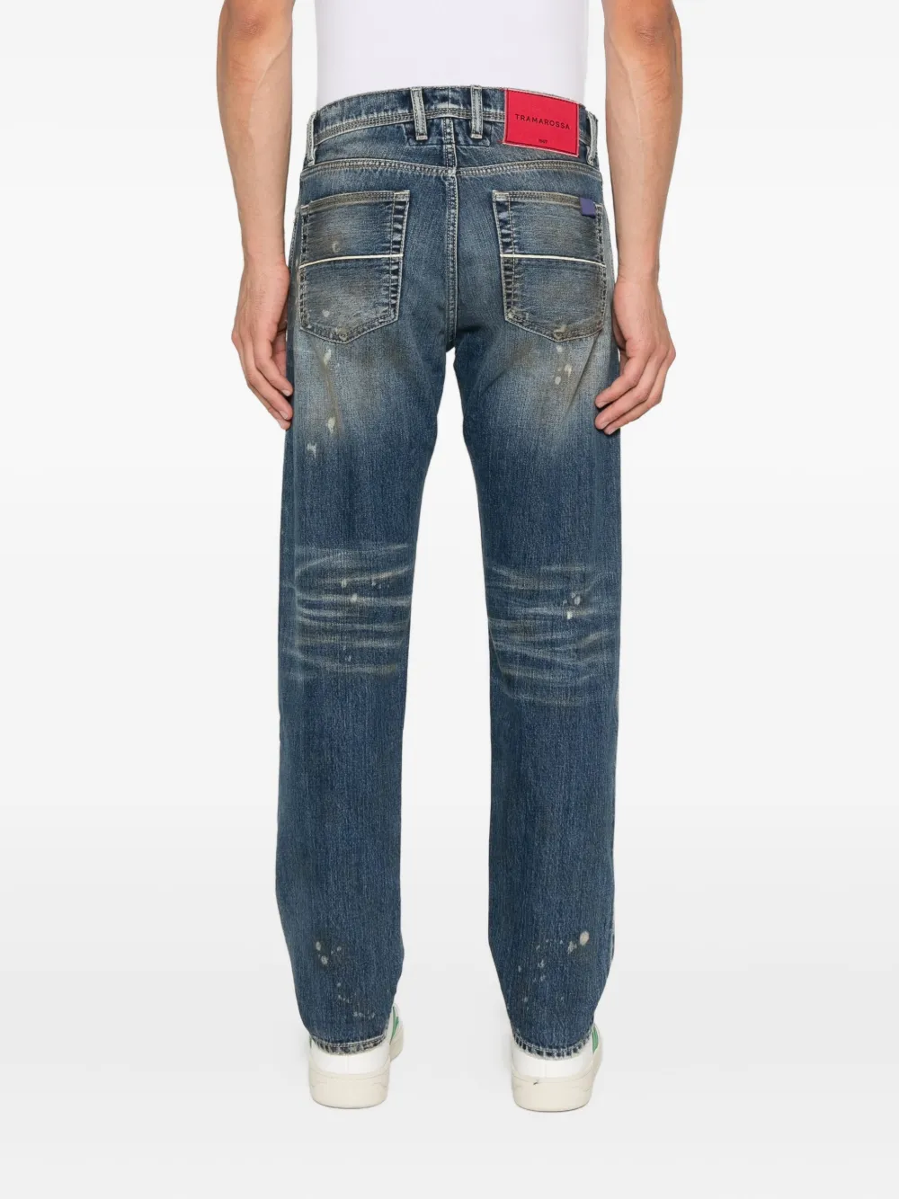 Sartoria Tramarossa Dante gerafelde broek Blauw