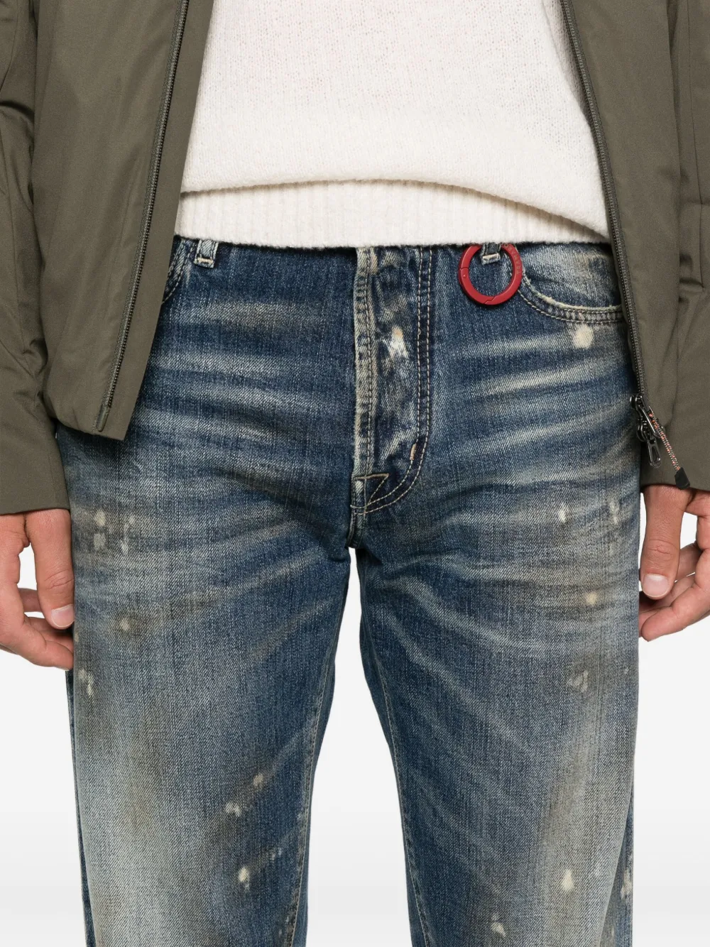 Sartoria Tramarossa Dante gerafelde broek Blauw