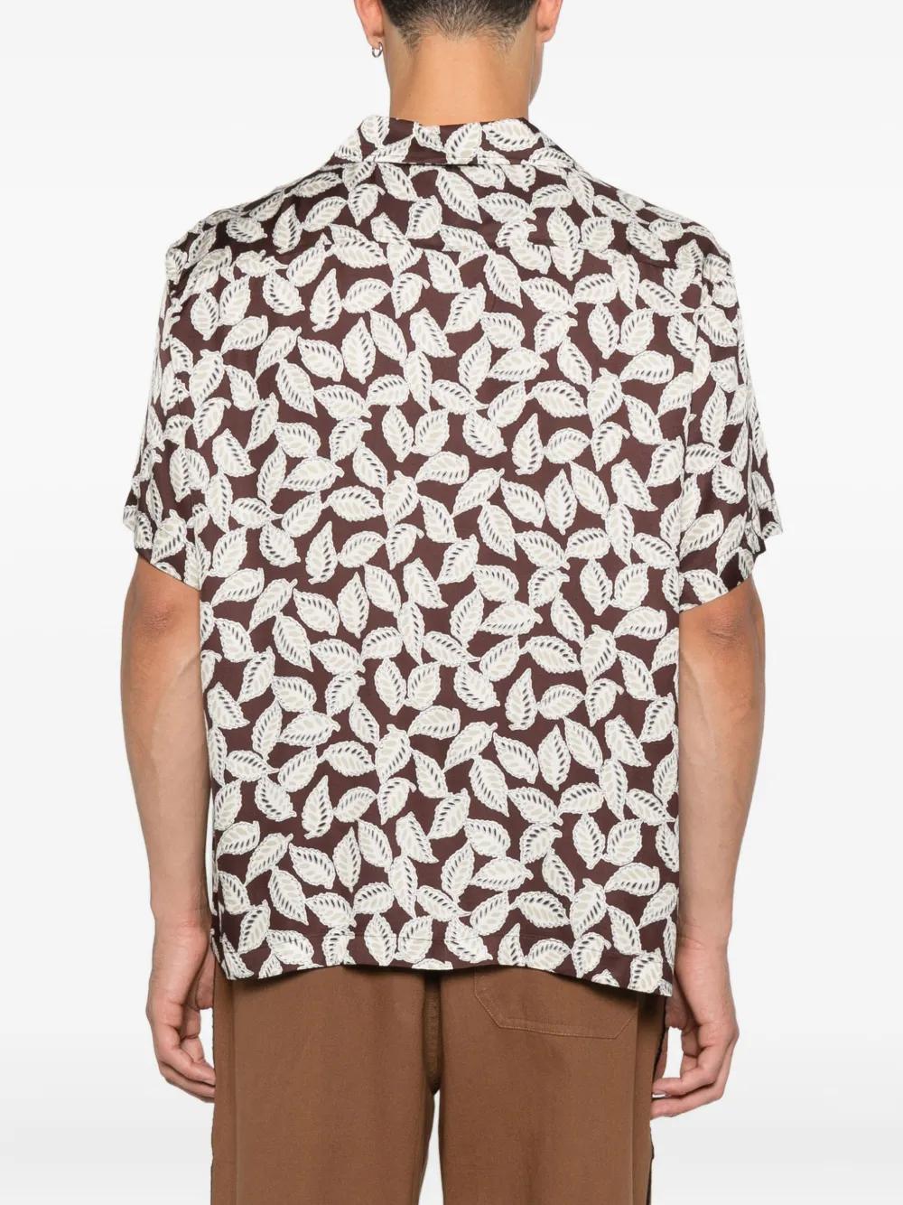 BODE Overhemd met bladerprint Bruin