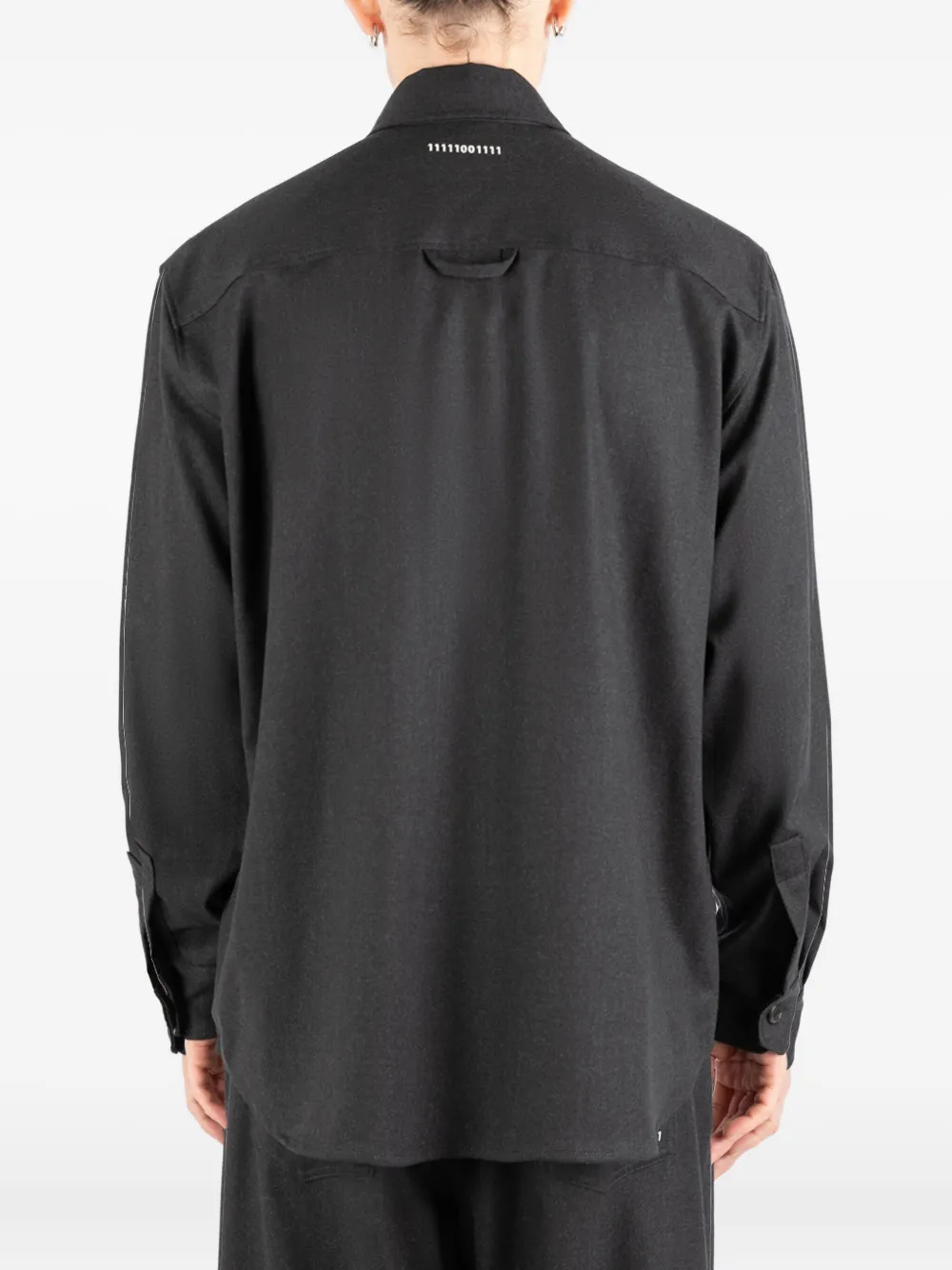 Société Anonyme Chianti wollen overhemd met zak Grijs