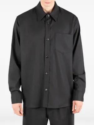 Studio Nicholson Texana Denim Shirt | Black | FARFETCH FI