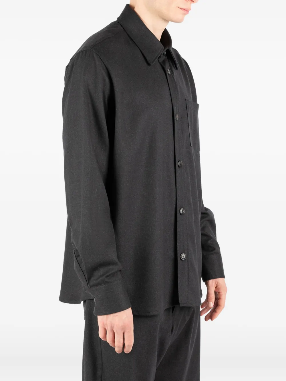 Société Anonyme Chianti wollen overhemd met zak Grijs