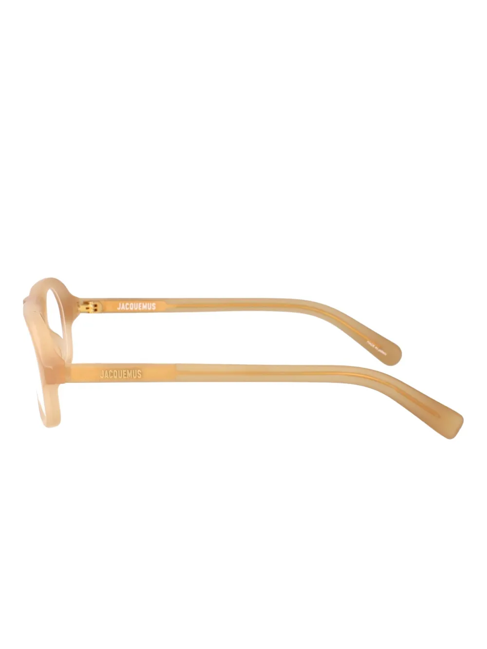 Jacquemus Becane bril met geometrisch montuur Beige