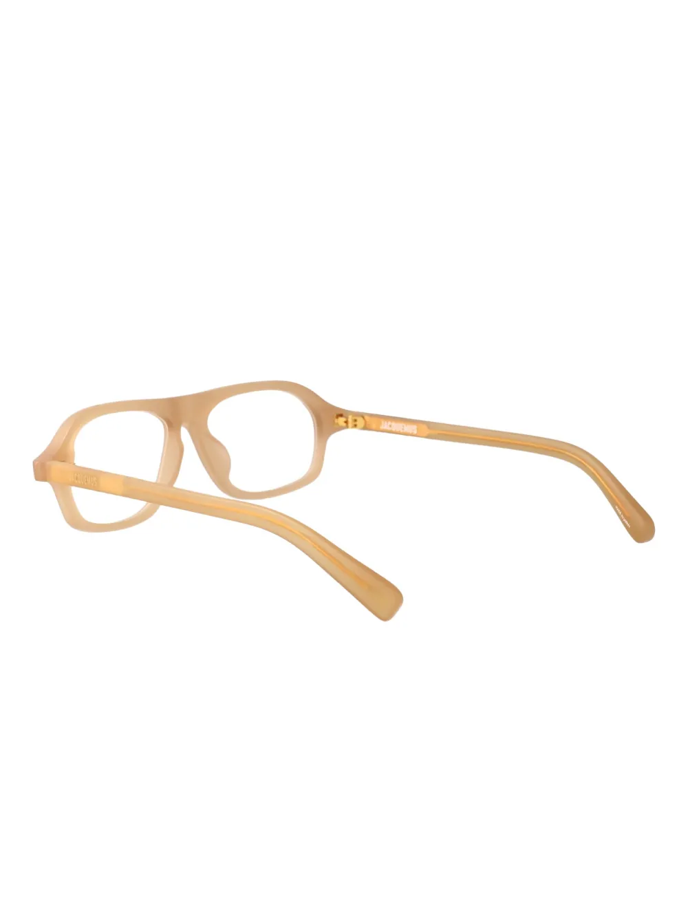 Jacquemus Becane bril met geometrisch montuur Beige