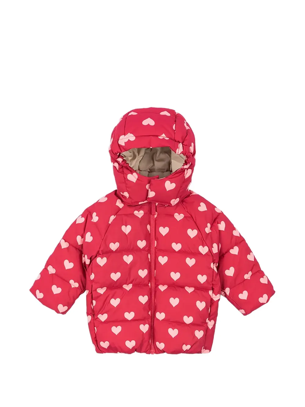 Konges Sløjd heart-pattern hooded jacket - Rosso