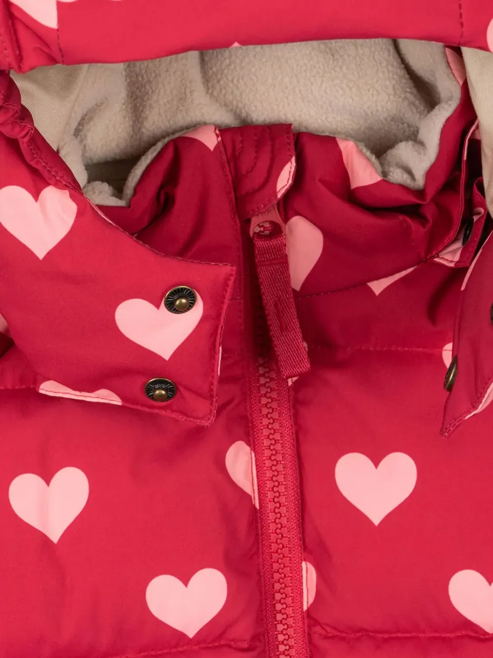 Heart-Pattern Hooded Jacket