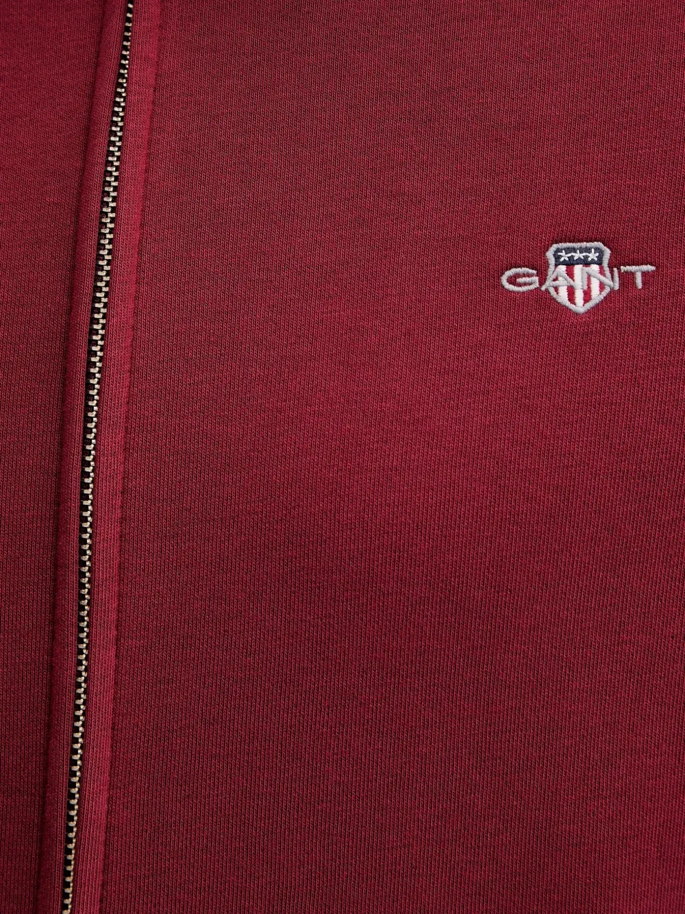 Gant Hoodie met rits Rood