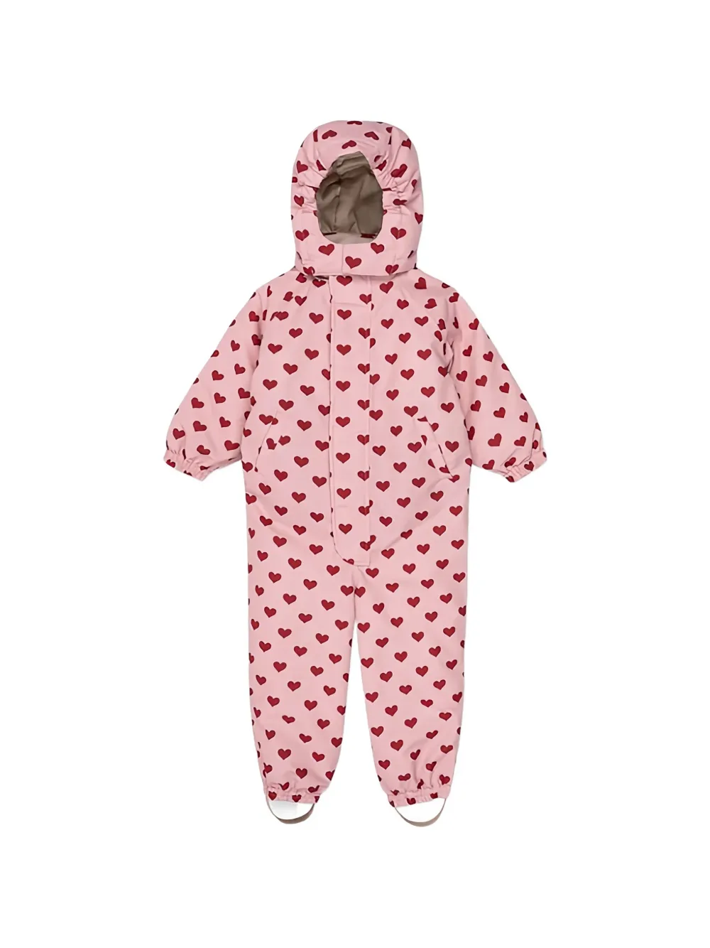 Konges Sløjd Nohr heart-print hooded snowsuit - Rosa