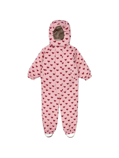 Konges Sløjd Nohr heart-print hooded snowsuit