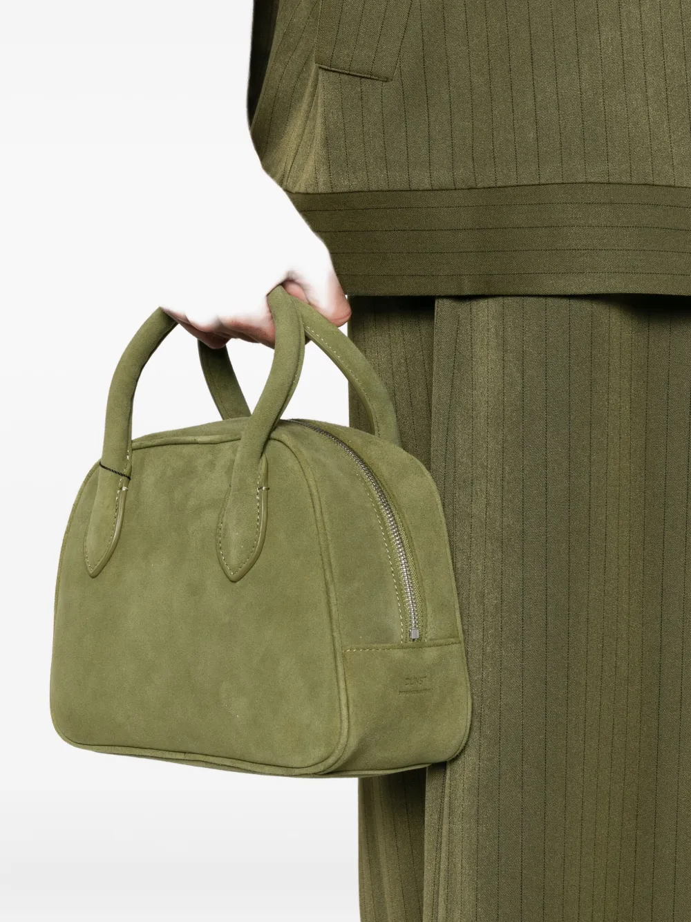 DUNST suede tote bag - Groen