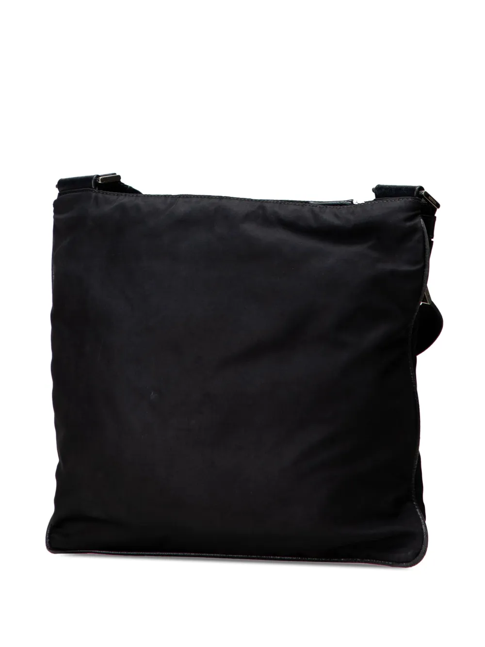 Pre-owned Prada 2013-2025 Tessuto Zip Top Crossbody Bag In Black