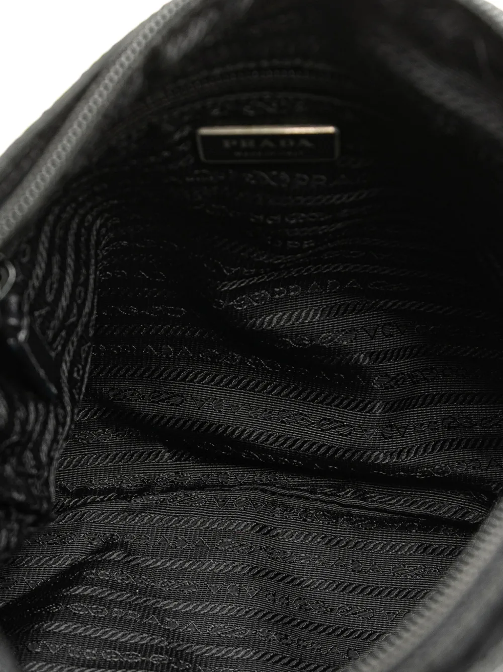 Pre-owned Prada 2013-2025 Tessuto Zip Top Crossbody Bag In Black