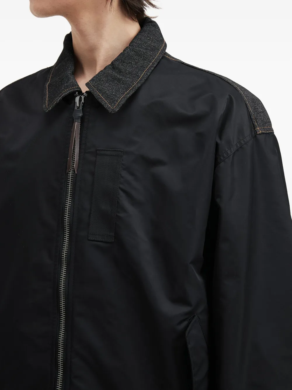 Aftermaths Zip-up Bomber Jacket In Black