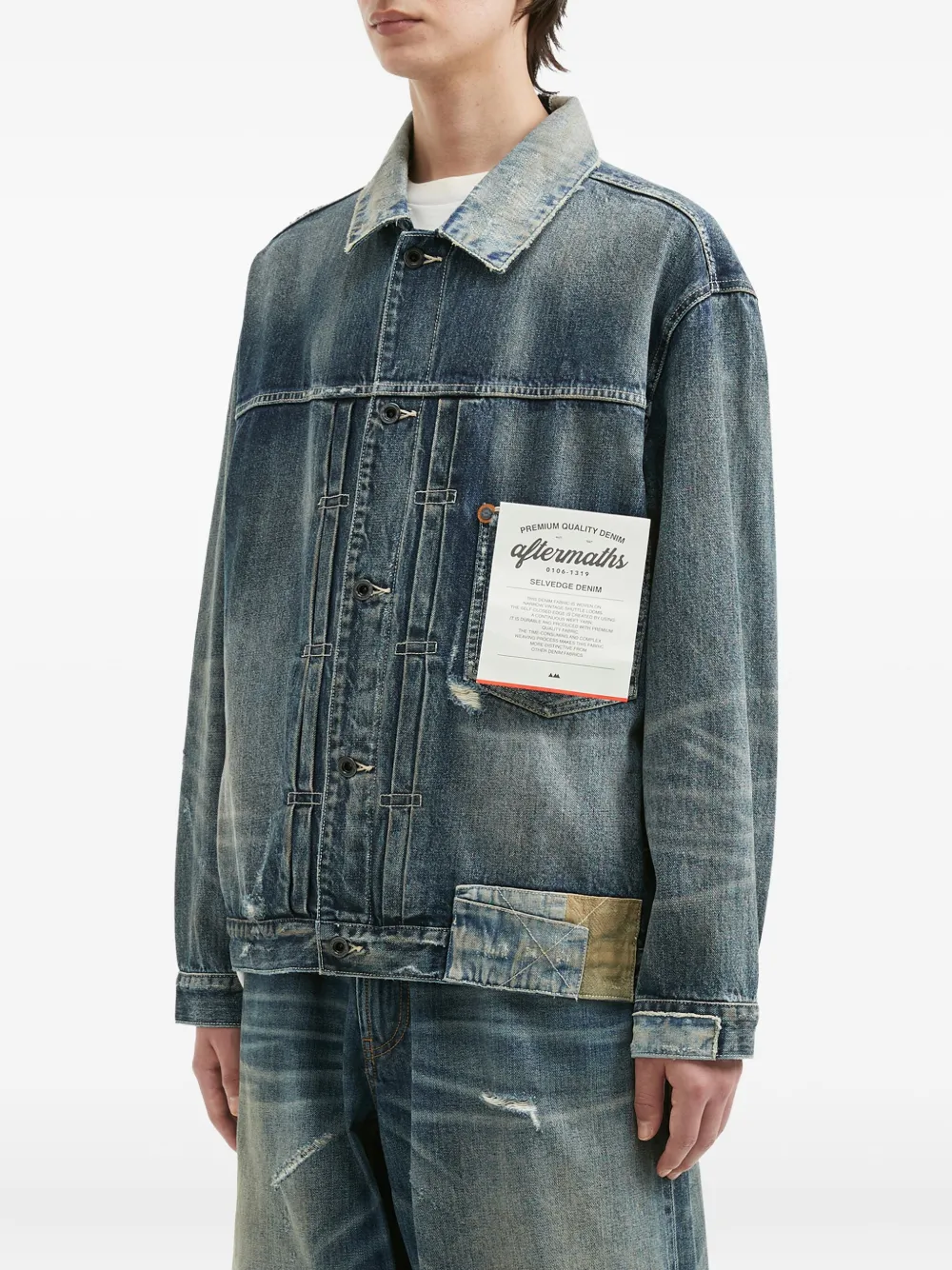 aftermaths logo-patch denim jacket | Denim Jackets | Image 2