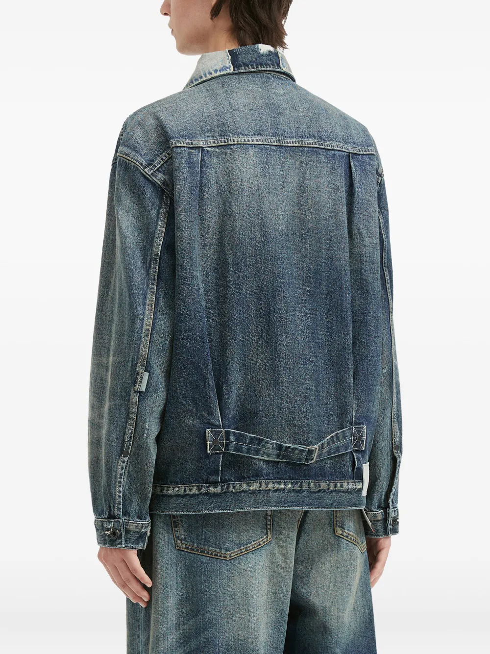 Aftermaths Logo-patch Denim Jacket In Blue