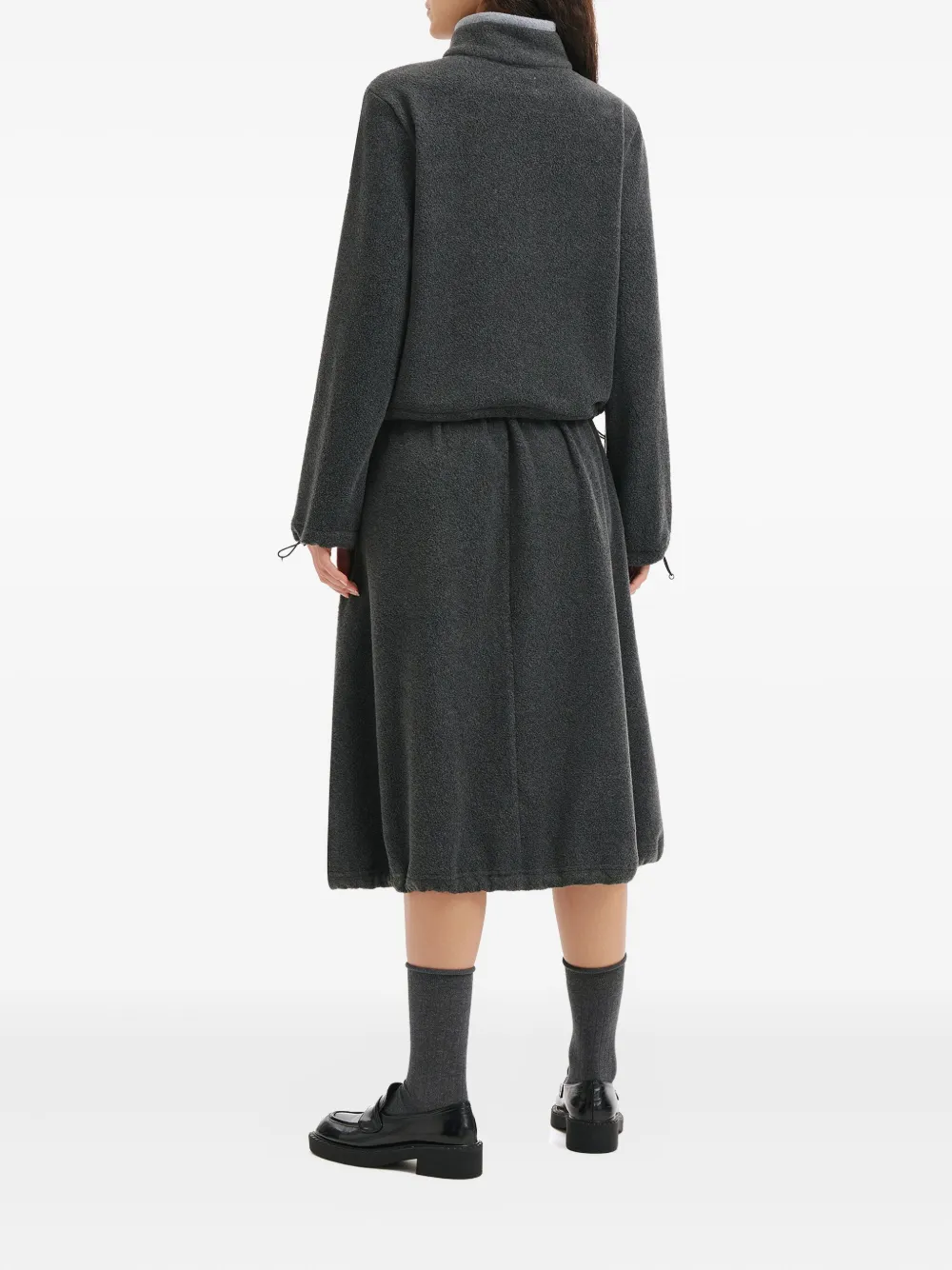 b+ab Midi-rok met trekkoord Grijs