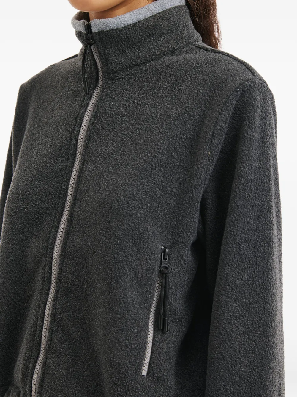 b+ab Midi-rok met trekkoord Grijs