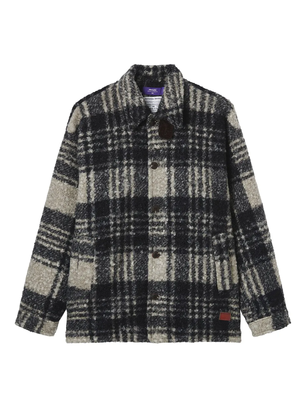 aftermaths checked button jacket | Black | Image 1