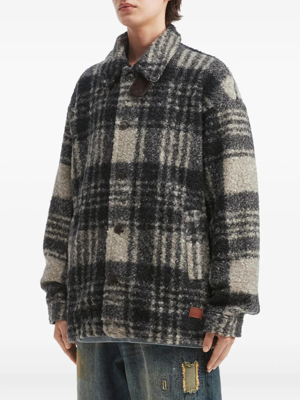 Aftermaths Checked Button Jacket In Multi