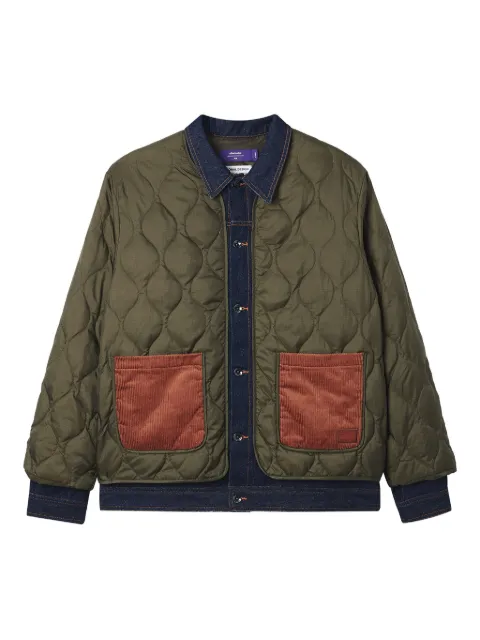 aftermaths quilted panelled jacket