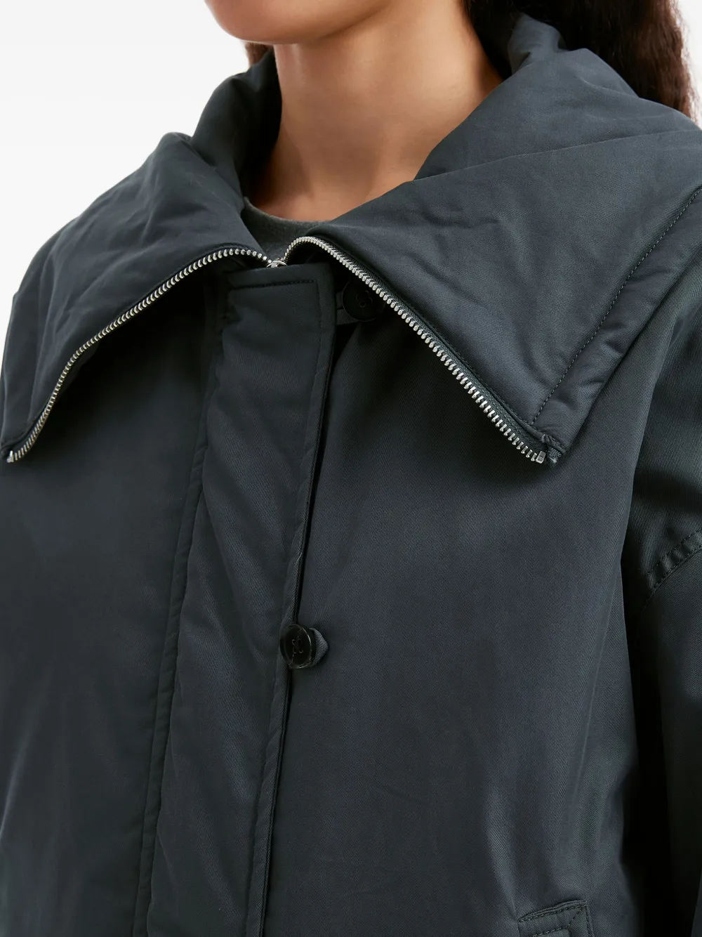 b+ab Jack met oversized kraag Blauw