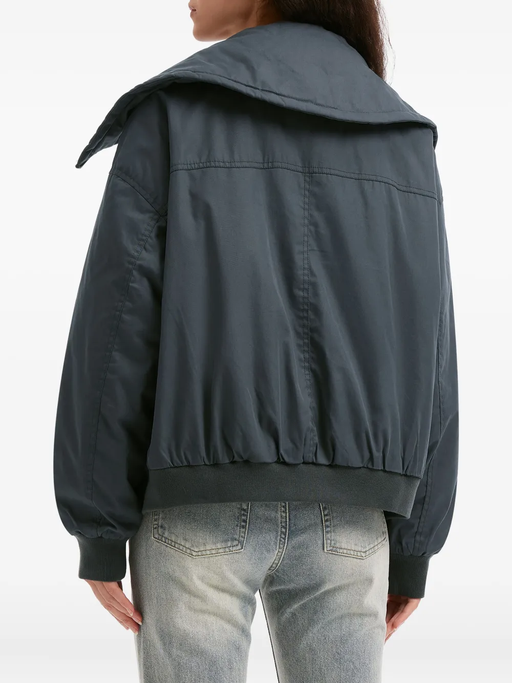 b+ab Jack met oversized kraag Blauw