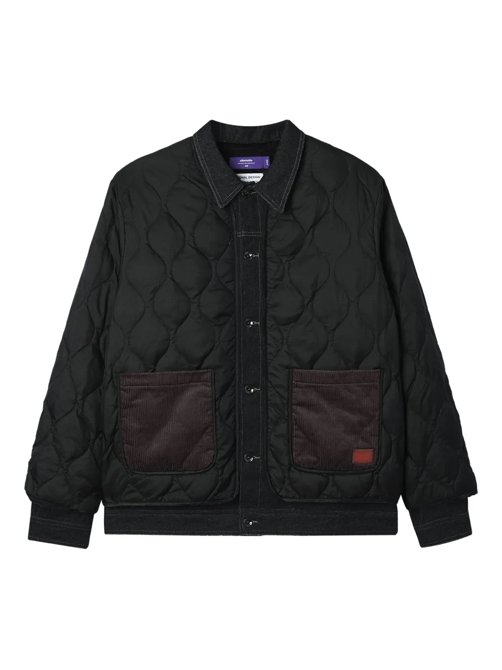 aftermaths quilted padded jacket | Black | Image 1