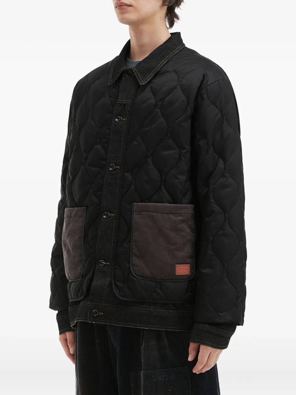 Aftermaths Quilted Padded Jacket In Green