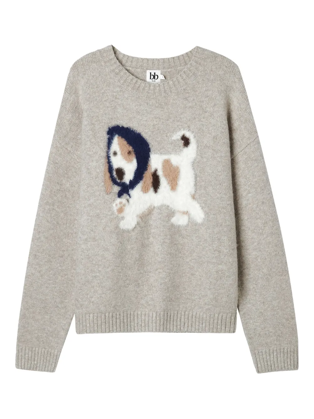 B+ab Dog-graphic Sweater In Neutral