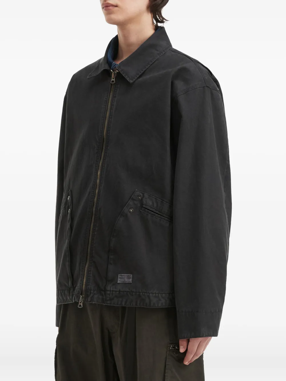 Aftermaths Zip-up Shirt Jacket In Black